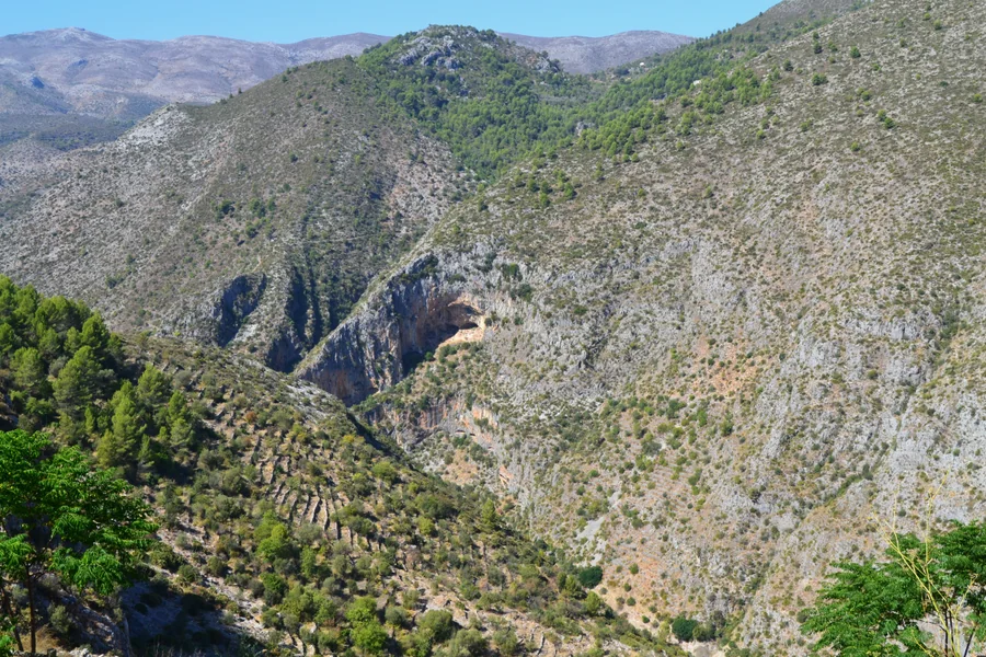 Cañón del Barranc de l'Infern en la Vall de Laguar, Marina Alta